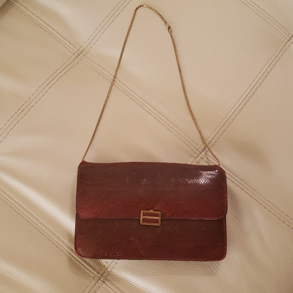 Vintage Snakeskin Clutch